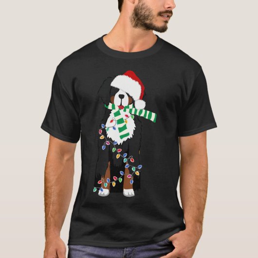 T-shirt Chien de Noël Bernese Mountain (Devant)
