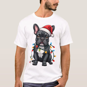 T-shirt Chien de Noël Bouledogue Français Xmas Frenchie