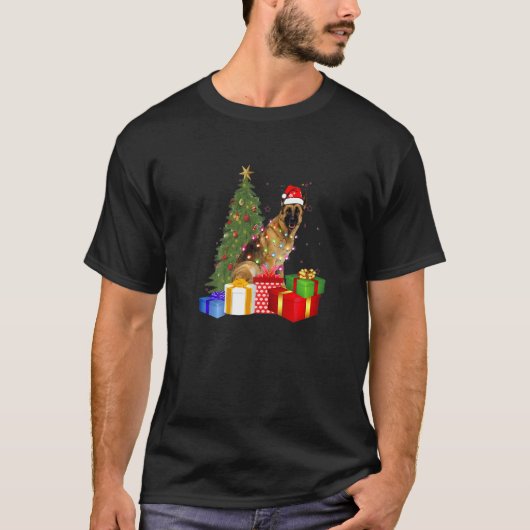 T-shirt Chien de Noël Chien de Berger Allemand père Noël C (Devant)