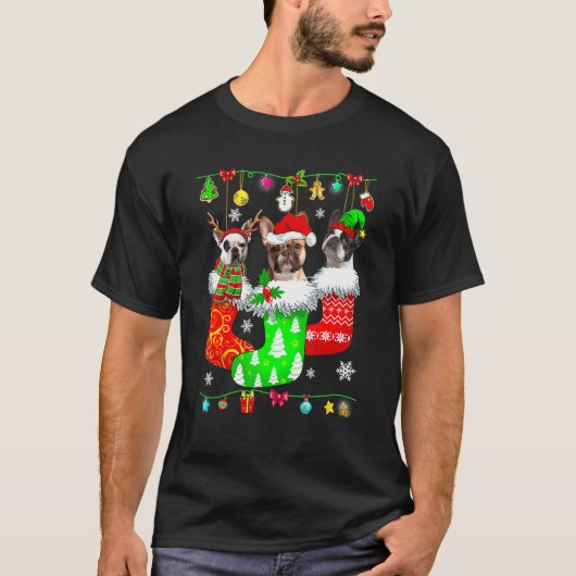 T-shirt Chien de Noël Chien de Chien de Chien de Père Noël (Devant)