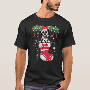 T-shirt Chien de Noël Chien de Noël de Dalmatie Stocker