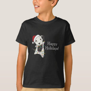 T-shirt Chien de Noël Dalmatien Animaux d'hiver Chiens