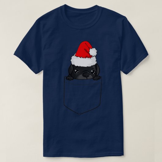 T-shirt Chien de Noël dans votre poche (Design devant)