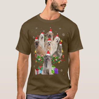 T-shirt Chien de Noël des Pyrénées Lumières des arbres de 