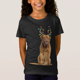 T-Shirt Chien de Noël Dogue de Bordeaux Reindeer