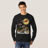 T-shirt Chien de Noël du berger australien Reindeer (Devant entier)