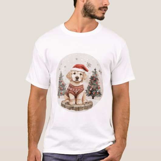 T-shirt Chien de Noël du Labrador Retriever (Devant)