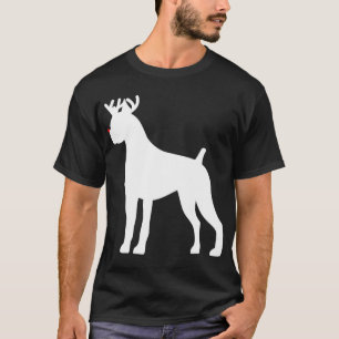 T-shirt Chien de Noël du renne de boxe