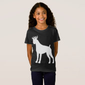 T-Shirt Chien de Noël du renne de boxe (Devant entier)