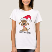 T-shirt Chien de Noël festif (Devant)