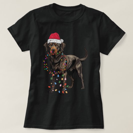 T-shirt chien de noël labrador énorme (Design devant)