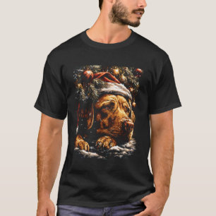 T-shirt Chien de Noël Labrador Retriever Chapeau de Père N