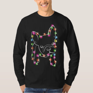 T-shirt Chien de Noël Lumière Drôle Chien Amant Xma