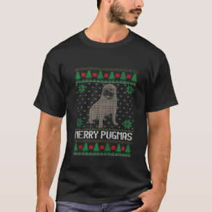 T-shirt Chien de Noël moche Joyeux Pugmas Xmas Chien de No