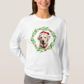 T-shirt Chien de Noël Yellow Lab Labrador Retriever Père N (Devant)