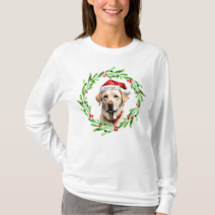 T-shirt Chien de Noël Yellow Lab Labrador Retriever Père N
