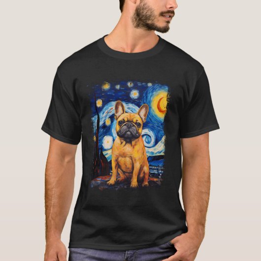 T-shirt Chien de nuit français Starry (Devant)