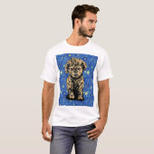 T-shirt Chien de nuit Starry Chien Chien Chiot Poodle (Devant entier)
