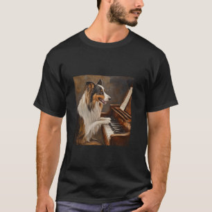 T-shirt Chien de piano Rough Collie