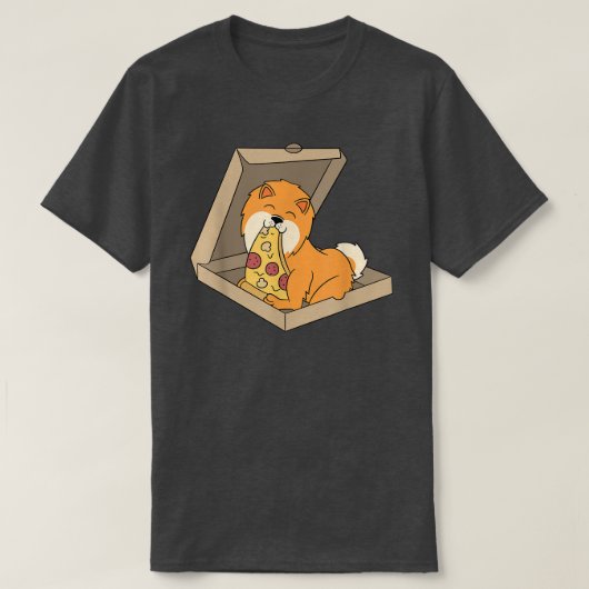 T-shirt Chien de Pizza Pomeranian 4348 (Design devant)