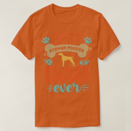 T-shirt Chien de pointer allemand papa (Design devant)
