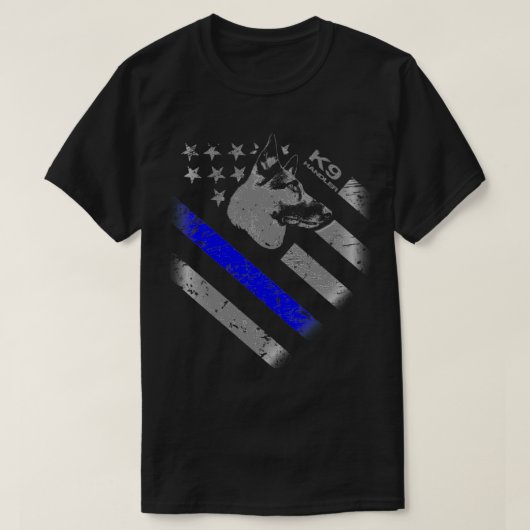 T-shirt chien de police de handler k9 (Design devant)