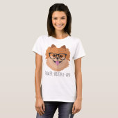 T-shirt Chien de Pomeranian en verres nerd | (Devant entier)