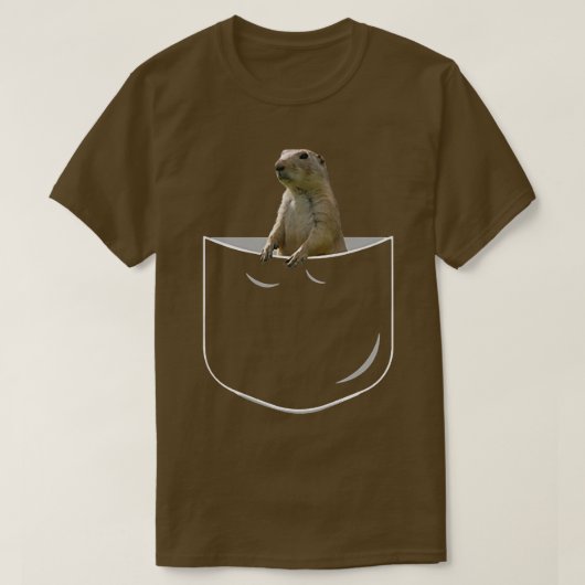 T-shirt Chien de Prairie de Poche, Chien de Prairie Drôle  (Design devant)