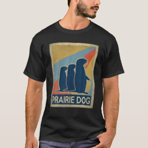 T-shirt Chien de prairie de style vintage