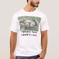 Chien de prairie luttant