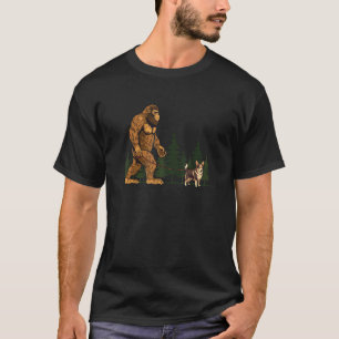 T-shirt Chien de promenade de Bigfoot de Corgi de brindle