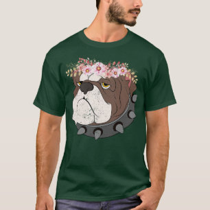 T-shirt Chien de race Amoureux des chiens Flower Crown Ang