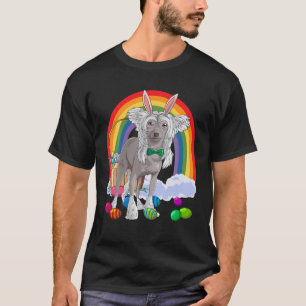 T-shirt Chien de race chinoise OEufs de Pâques Lapin Oreil