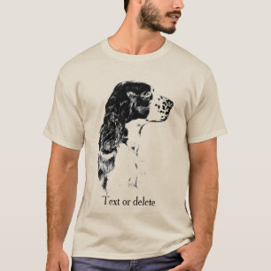 T-shirt Chien de race English Springer Spaniel Art Vintage