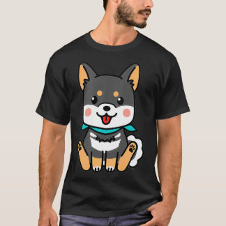 T-shirt Chien de race noire et Tan Shiba Inu Shibe
