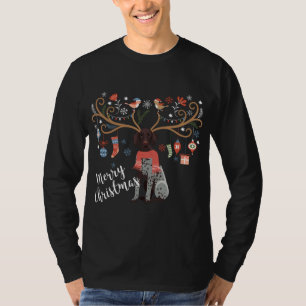 T-shirt Chien de rennes de Noël allemand Shorthair Pointer