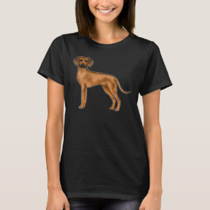 T-shirt Chien de Rhodes Ridgeback Brun Mignon Lion Africai
