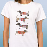 T-shirt Chien de saucisse Dachshund<br><div class="desc">Mignonne petite saucisse Dachshund ou des chiens édulcorés en laine. Parfait pour les amoureux de les chiens et les promeneurs de chiens.</div>