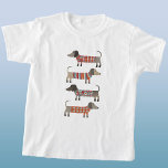 T-shirt Chien de saucisse Dachshund<br><div class="desc">Mignonne petite saucisse Dachshund ou des chiens édulcorés en laine. Parfait pour les amoureux de les chiens et les promeneurs de chiens.</div>