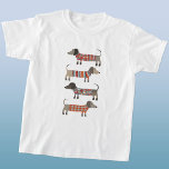 T-shirt Chien de saucisse Dachshund<br><div class="desc">Mignonne petite saucisse Dachshund ou des chiens édulcorés en laine. Parfait pour les amoureux de les chiens et les promeneurs de chiens.</div>