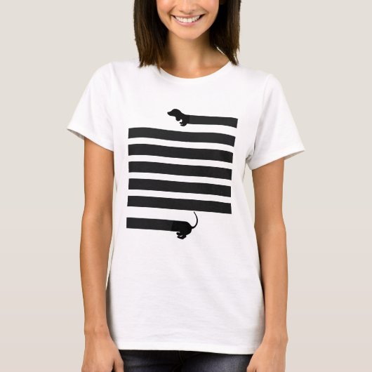 T-shirt chien de saucisse de teckel (Devant)
