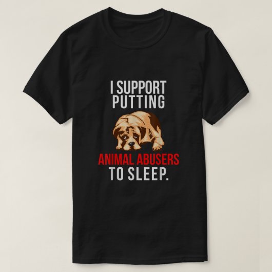 T-shirt Chien de sensibilisation à la maltraitance animale (Design devant)