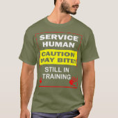 T-shirt Chien de service dans l'entraînement Funky Human T (Devant)