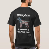 T-shirt Chien de service de PTSD (Dos)