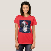 T-shirt Chien de Shih Tzu de Noël (Devant entier)