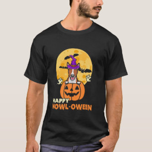 T-shirt Chien De Sorcière Rouge Et Blanc Taureau Hallowe H