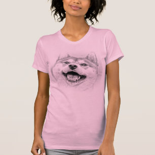 T-shirt Chien de sourire de Shiba Inu
