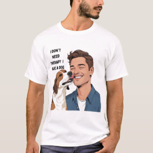 T-shirt chien de soutien émotionnel