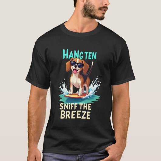 T-shirt Chien de surf Cool Beagle 1 (Devant)