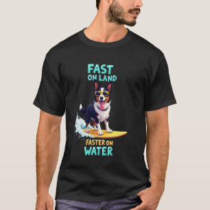 T-shirt Chien de surf cool Border Collie